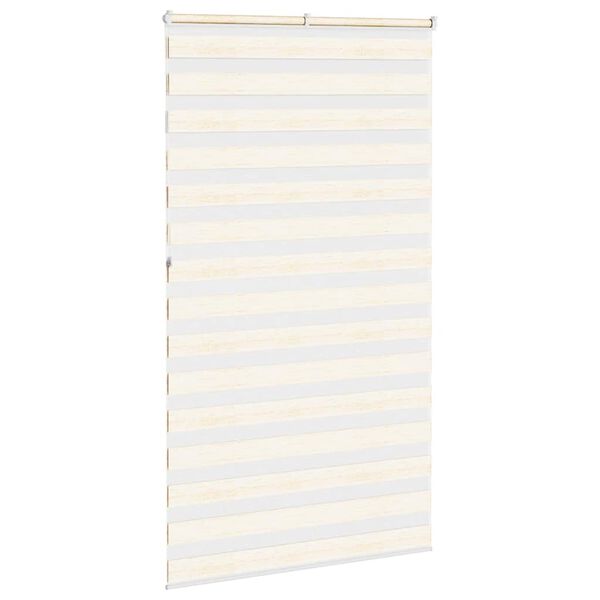 vidaXL Estor cebra beige m&aacute;rmol tejido ancho 120,9 cm poli&eacute;ster