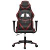 vidaXL Silla gaming cuero sint&eacute;tico negro y rojo vino tinto