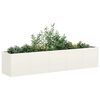 vidaXL Jardinera de acero laminado en fr&iacute;o blanco 200x40x40 cm