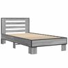 vidaXL Estructura cama madera ingeniería metal gris Sonoma 75x190 cm