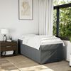 vidaXL Cama box spring con colch&oacute;n tela gris oscuro 80x200 cm