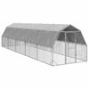 vidaXL Gallinero con techo 2,5x10x2,25 m acero galvanizado