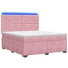 vidaXL Cama box spring con colch&oacute;n Rosa 160 x 200 cm Terciopelo