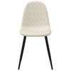 vidaXL Sillas de comedor 4 unidades terciopelo blanco crema