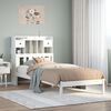 vidaXL Cama con estanter&iacute;a sin colch&oacute;n madera maciza blanco 90x200 cm
