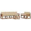 vidaXL Conjunto de sof&aacute;s de exterior con coj&iacute;n 7 pcs Natural y Beige