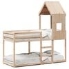 vidaXL Cama litera sin colch&oacute;n madera maciza de pino 90x200 cm