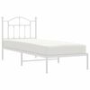 vidaXL Estructura cama sin colch&oacute;n con cabecero metal blanco 80x200 cm