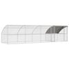 vidaXL Jaula para pollos 4 uds. Plateado 800 x 200 x 200 cm acero y PE