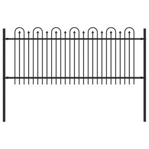 vidaXL Valla en Arco de P&uacute;as DRONTEN 200 x 130 cm Negro