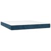 vidaXL Cama box spring con colch&oacute;n terciopelo azul oscuro 160x200 cm