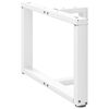 vidaXL Patas para mesa de centro en forma de T (2 unidades), color blanco, 60 x 25 x (42-43) cm, acero