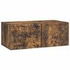 vidaXL Mueble de TV de pared 98 x 31 cm Roble Ahumado