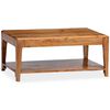 vidaXL Mesa de centro de madera maciza 88x50x38 cm