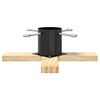 vidaXL Soporte para Árbol de Navidad 1.73 Negro 50 x 50 x 16 cm