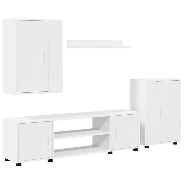 vidaXL Conjunto de mueble de TV 4 pcs Madera contrachapada