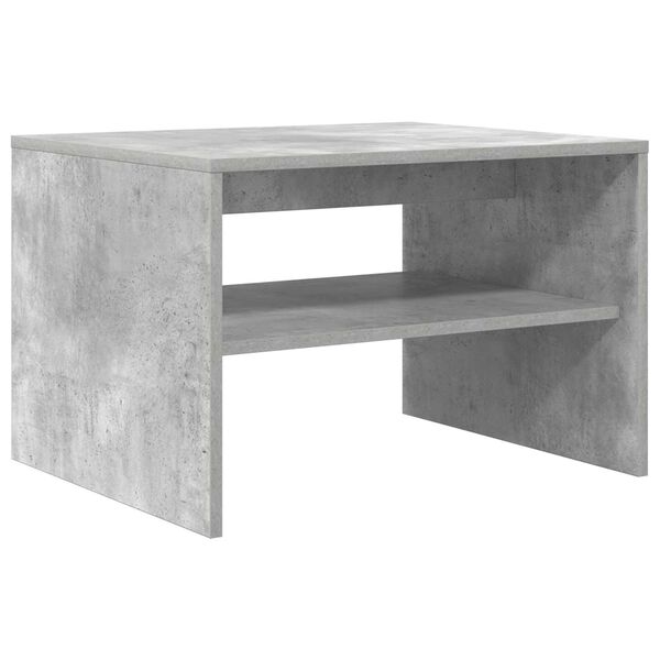 vidaXL Mesa de Caf&eacute; Gris Concreto 60 x 50 x 40 cm Madera de ingenier&iacute;a