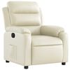 vidaXL Sill&oacute;n reclinable de cuero sint&eacute;tico crema