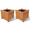 vidaXL Juego de arriates de madera 2 unidades 30x30x30 cm