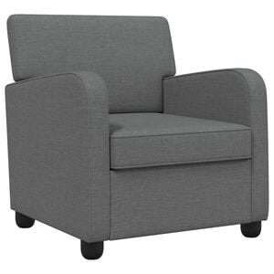 vidaXL Sill&oacute;n Gris oscuro Tela