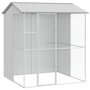 vidaXL Jaula para Aves Gris 215 x 210 x 247 cm Acero Galvanizado