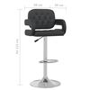 vidaXL Taburetes de cocina 2 unidades cuero sint&eacute;tico negro