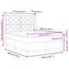 vidaXL Cama tipo Box Spring con cabecera Rosa 140 x 190 cm Terciopelo