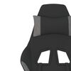 vidaXL Silla gaming de masaje tela negro y gris claro