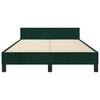 vidaXL Estructura cama sin colch&oacute;n terciopelo verde oscuro 120x190cm