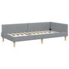 vidaXL Estructura de cama en esquina Gris Claro 80 x 200 cm tela