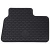 vidaXL Alfombrilla de Coche 4 pcs Negro Goma