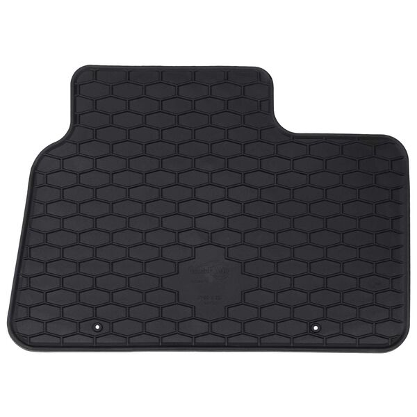 vidaXL Alfombrilla de Coche 4 pcs Negro Goma