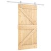 vidaXL Puerta Corredera Natural y Blanco 100 x 210 cm