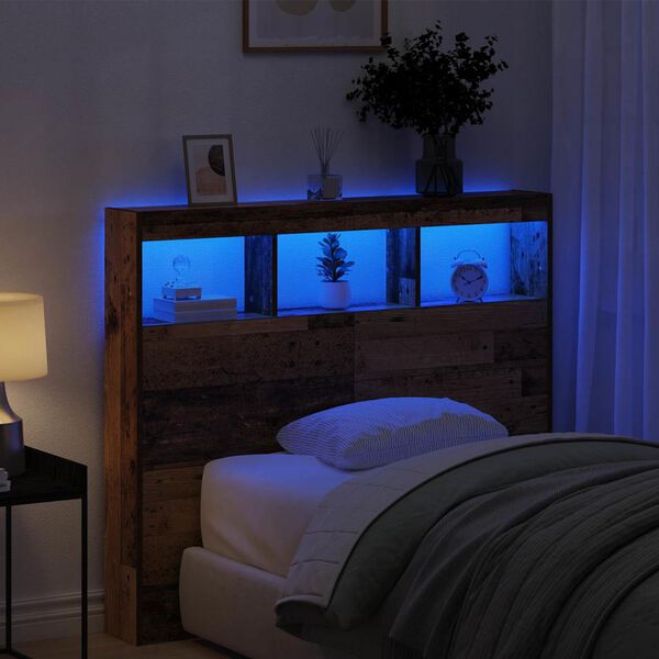 vidaXL Cabecero Madera Vieja 120 x 17 x 102 cm Madera contrachapada