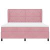 vidaXL Cama tipo Box Spring con colch&oacute;n Rosa 200 x 180 cm Terciopelo