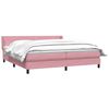 vidaXL Cama box spring con colch&oacute;n terciopelo rosa 180x220 cm