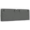 vidaXL Cabecero de cama acolchado tela gris oscuro 120 cm