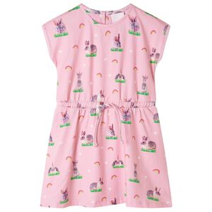 vidaXL Vestido infantil rosa claro 104