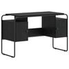 vidaXL Escritorio con almacenamiento Roble Negro 120 x 50,5 x 75,5 cm