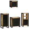 vidaXL Juego de muebles de ba&ntilde;o 4 uds. Marr&oacute;n y Negro 40 x 35 x 90 cm