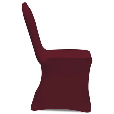 vidaXL Funda para silla elástica 4 unidades burdeos