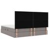 vidaXL Cama con almacenamiento y colch&oacute;n Taup&eacute; 200 x 200 cm Poli&eacute;ster