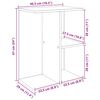 vidaXL Mesita noche 2 uds madera ingenier&iacute;a roble ahumado 46,5x29x61cm