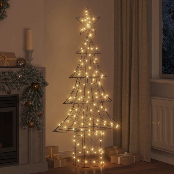 vidaXL &Aacute;rbol de Navidad con 240 LED c&aacute;lido 180 cm Rat&aacute;n