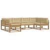 vidaXL Conjunto de sof&aacute;s de exterior 6 uds. y Beige