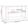 vidaXL Mueble zapatero de madera contrachapada gris Sonoma 80x35x45 cm