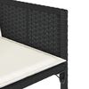 vidaXL Set de comedor jardín 11 pzas con cojines ratán sintético negro