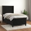 vidaXL Cama box spring con colch&oacute;n terciopelo negro 80x200 cm