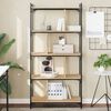 vidaXL Librer&iacute;a 5 estantes madera ingenier&iacute;a roble Sonoma 76x32x158 cm