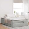vidaXL Cama otomana con colch&oacute;n 120x190 cm terciopelo gris claro